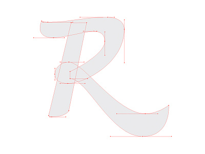 R is for Recess beziercurves handlettering handtype hashtaglettering lettering process vectormachine