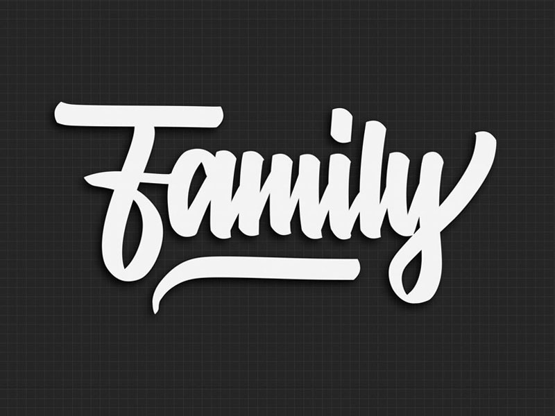 It's A Family Thing arnoletters procreate ipad pro typography script hand type family lettering