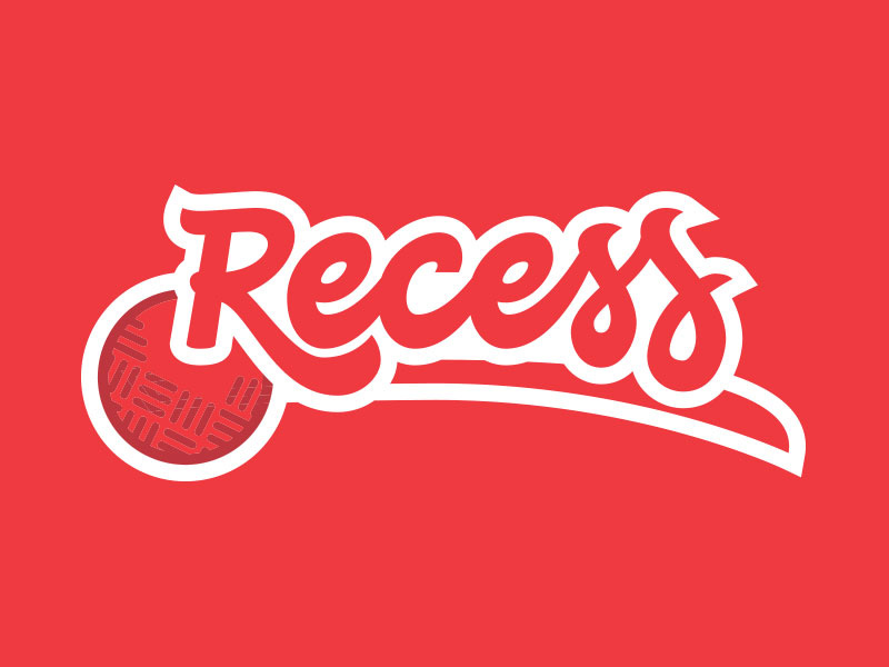 Recess Script and Ball type logo lettering script ball