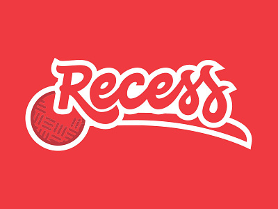 Recess Script and Ball ball lettering logo script type