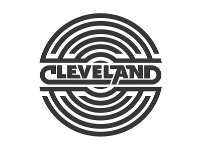 Cleveland Record cleveland draplin logo record rock and roll skillshare type vector wip wordmark