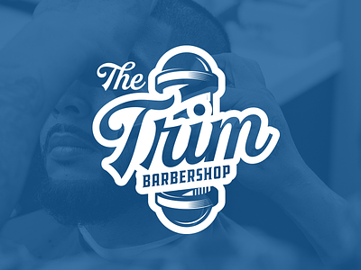 The Trim Barbershop barbershop branding graphic logo script