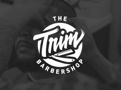 The Trim Barbershop barbershop branding design graphic hand drawn handtype illustration lettering logo mark type typography