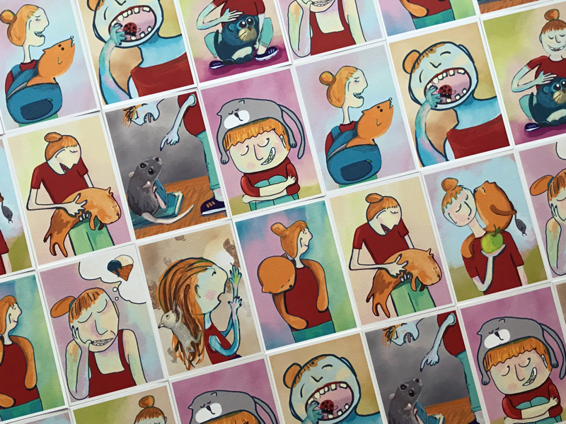 Quirky postcards by Ausra Cerkauskaite on Dribbble