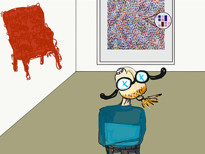 Me admiring prints at the exhibition adobe illustrator draw art blog artists cartoon exhibition inspiration ipad opinion review