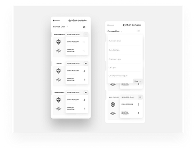 Card_football app bet design figma football interface sports uiux