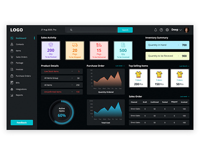 Innovative Dashboard Dark Mode app design branding design minimal ui ux web