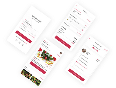 Delivery App app app design branding design flat minimal ui ux