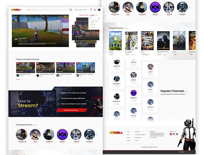 GoBlitz Game Stream Website app app design branding design flat graphic design minimal ui ux web website