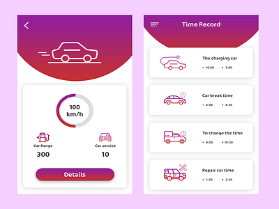 Car Detail App app design