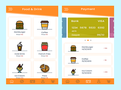 Fast Food Online App app design