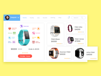 Fitbit Web Layout design ui ux web