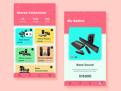 Stereo Collection App app design branding ui ux