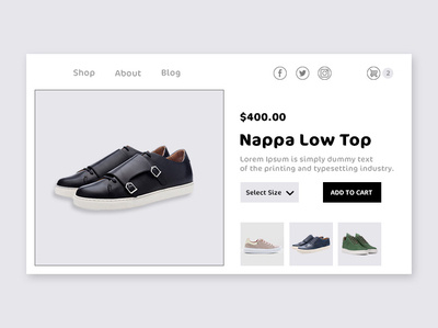Online Shoes Shopping branding design typography ui ux web
