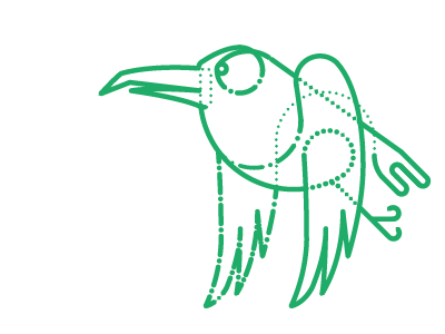 R is for Raven bird green raven screenprinttobe vector