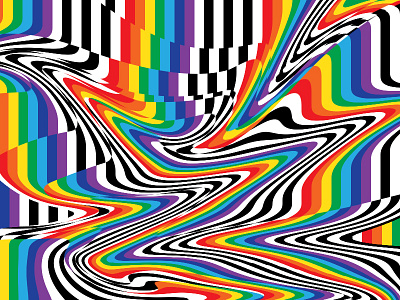 Woah Woah Woah abstract art color graphic design grid illustration rainbow