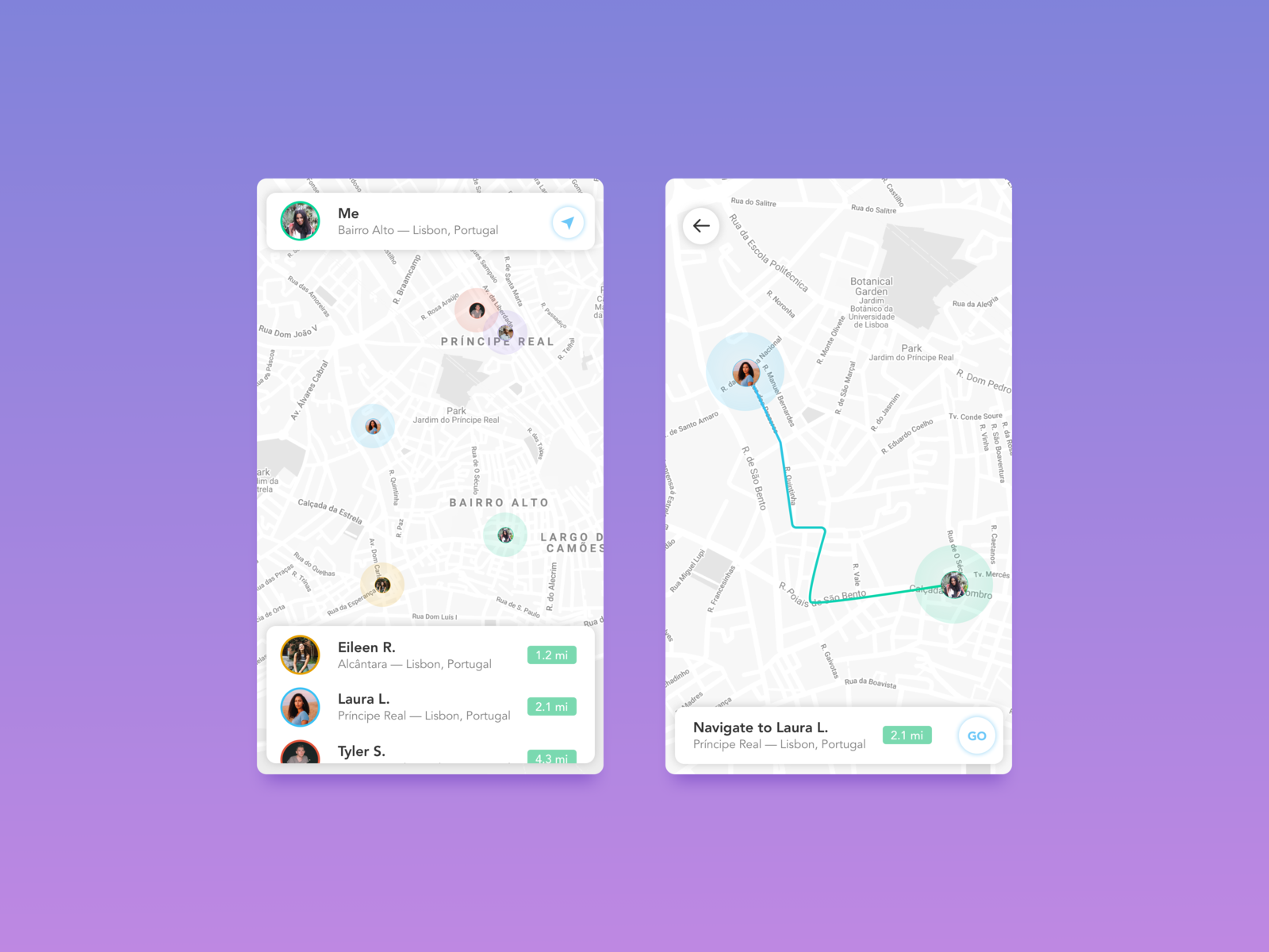 Daily UI 020 / Location Tracker by Kai Jordan on Dribbble