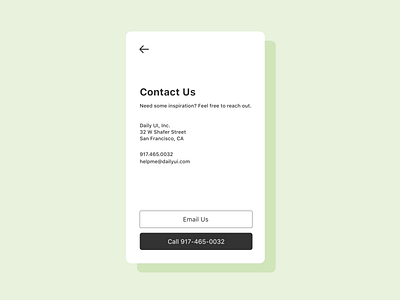 Daily UI 028 / Contact Us