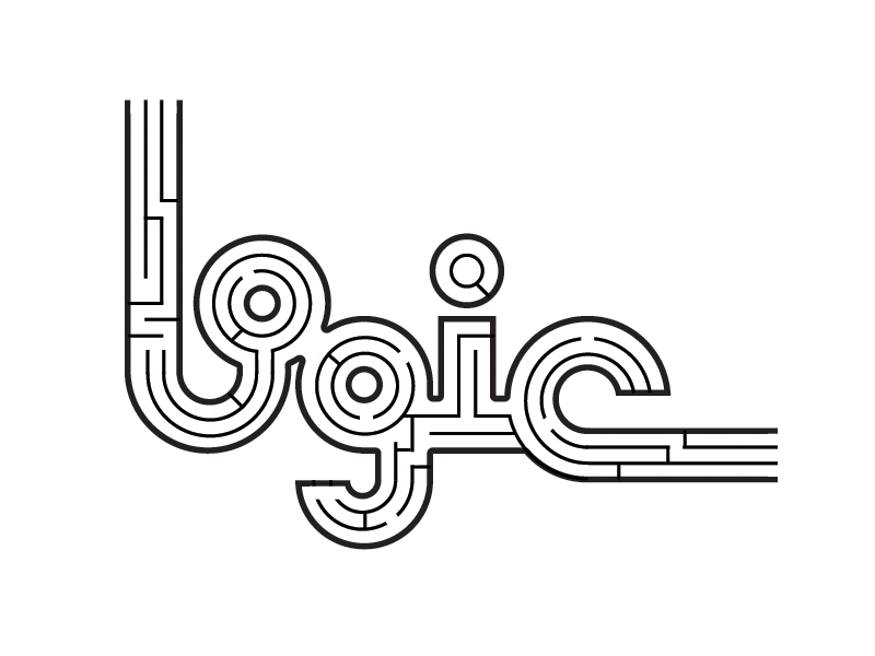 Logic epilepsy logic logo logotype maze type vector