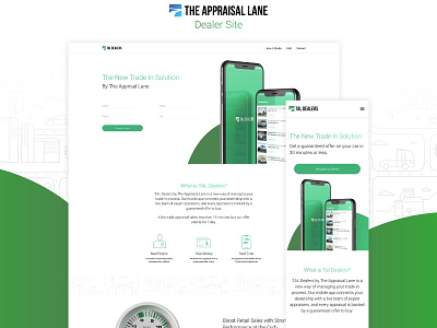 The Appraisal Lane Dealer Site auto car cars green ui webdesign website