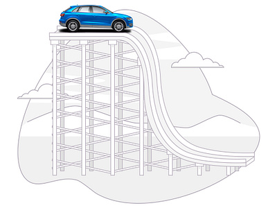 Depreciation Blog illustration auto blog blog design blog post car cars illustration line art vector