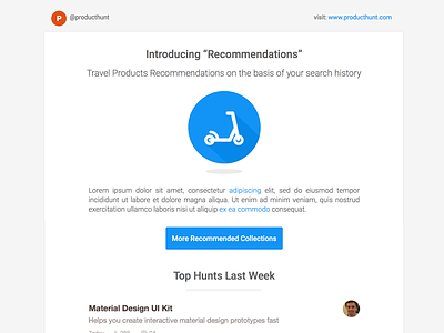 Producthunt Mailer ReDesign