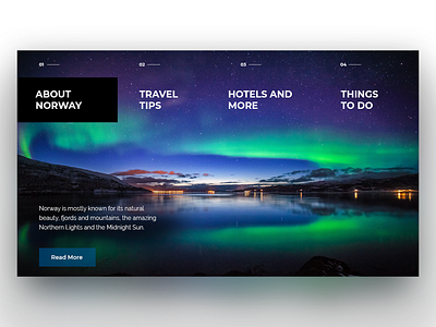 Norway travel UI Design blog design norway travel ui