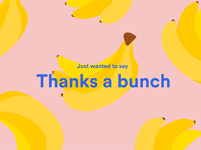 Thanks bananas design flat illustration thanks typography vector