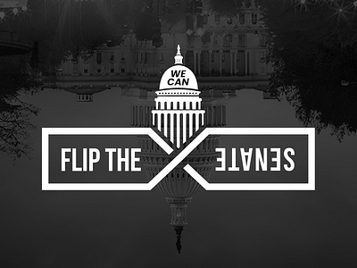 We can flip the senate logo democratic political washington d.c.