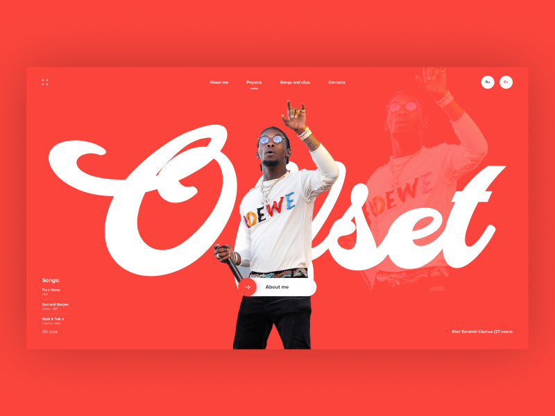 Offset - concept website page home design web main screen site ux ui