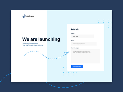 OldFriend Getting Ready Landing page design flat minimal ui ux web website