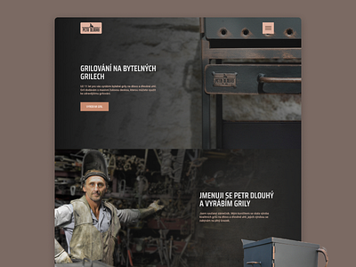 Grily Dlouhy Landing Page branding design ui ux web website