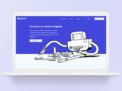 Pymo Landing billing billing app brand branding illustration indentity inked illustration invoice invoicing app invoicing tool landing page landing pages logo one scroll onescroll pymo ux uxui web design website