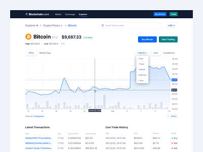 Crypto Price Chart Design