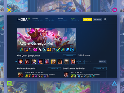 Moba Tr Website Design design esport game gamer lol moba ui ux web design website