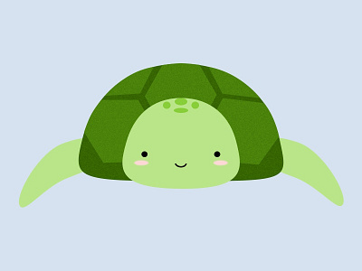 Ted the Turtle animal character illustration portrait turtle