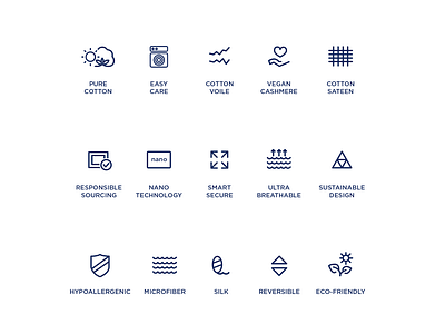 icons for HeyDreamy branding design icon illustration textile vector