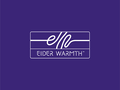 圖形標誌和文字標誌的結合版本 Eider Warmth branding design icon illustration logo textile typography