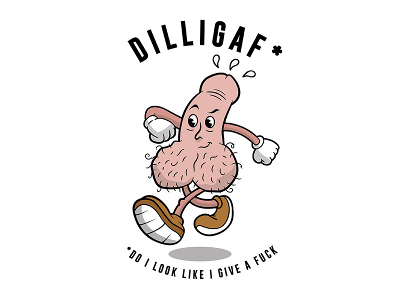DILLIGAF retro vector willy dong weiner