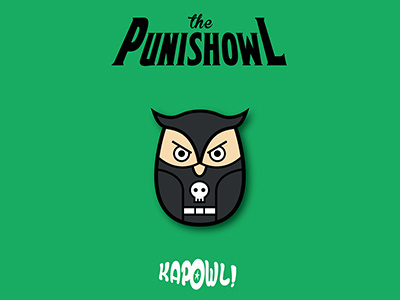 The Punishowl castle comics frank kapowl marvel owl punisher vector