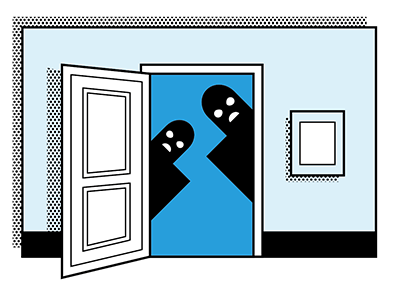 Keeping the doors closed illustration spot vector website
