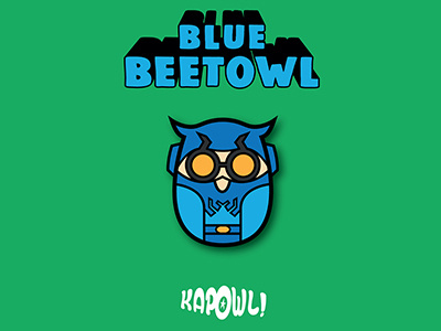 Blue Beetowl beetle blue comics cute dc dccomics justice league logo owl retro vector