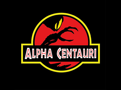 Alpha Centauri 90s jurassic park logo lost in space netflix robot vector