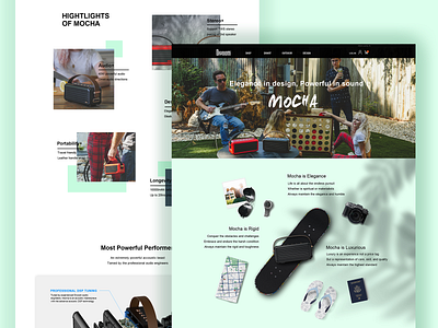 Mocha Page for Divoom Website design