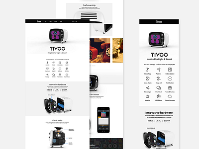 Tivoo Page for Divoom Website design