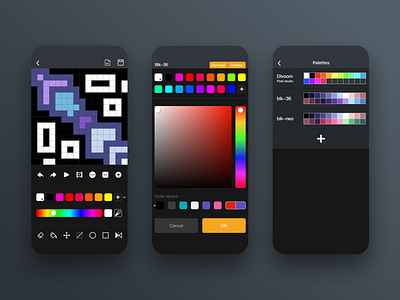 Divoom Smart App - Color wheel app mobile pixel ui ux