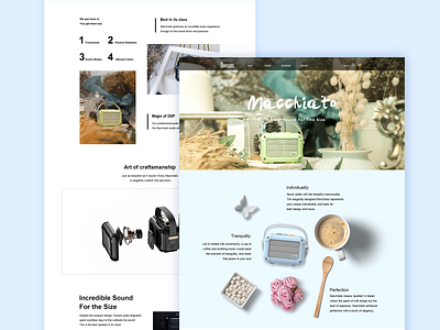 Macchiato Page for divoom Website design