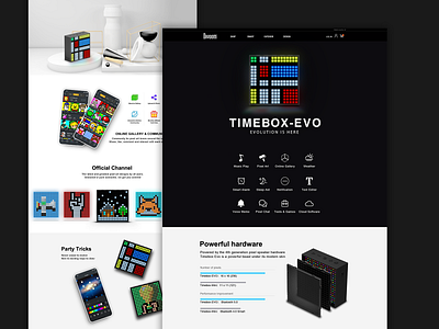 Pixel Speaker Page for divoom Website design.