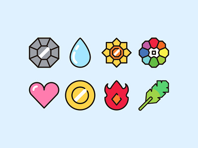 Pokemon Badges badges flat flat icon icon pokemon simply
