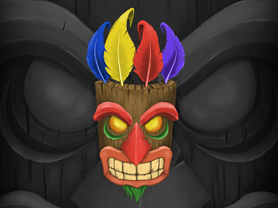 Aku - Aku aku aku crash bandicoot fanart gamer games illustration